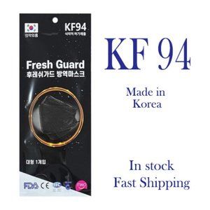 10 Fresh Guard KF94 Masks, Black